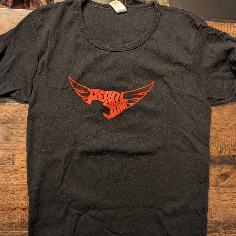 Pearl Black Tee with Red Logo